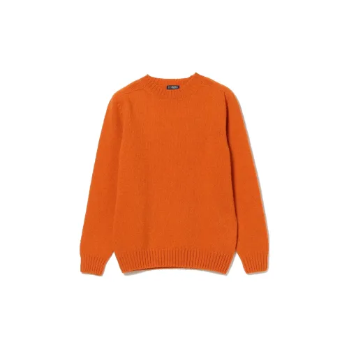 Beams Sweaters Men Orange