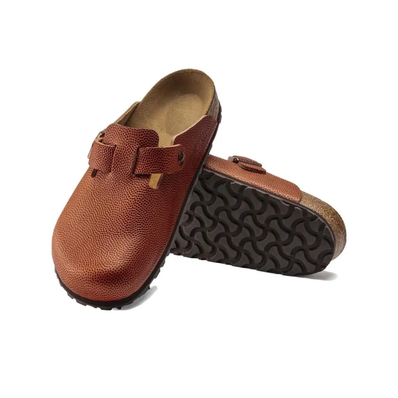 Birkenstock Wrap-toe Slippers Men's Ginger Brown Narrow Fit-4