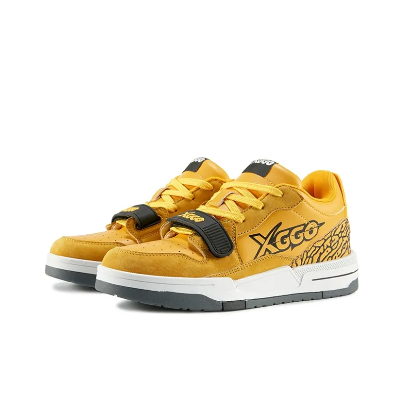 XIANGGUAN XGGO Wear Resistant Slip Resistant Low Top Skateboard Shoes Unisex Yellow-2