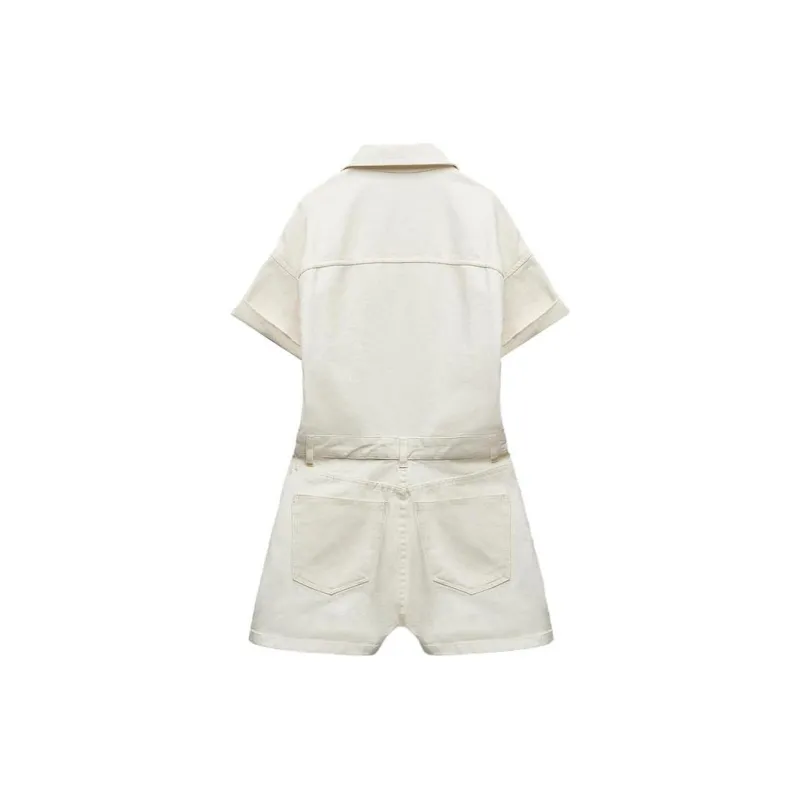 ZARA Jumpsuits Women's White-1