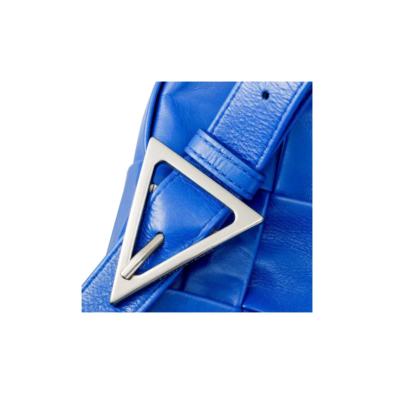 Bottega Veneta CASSETTE Cow Leather Tofu Bag Shoulder Bag Crossbody Bag Medium Size Men's Diamond Blue-6