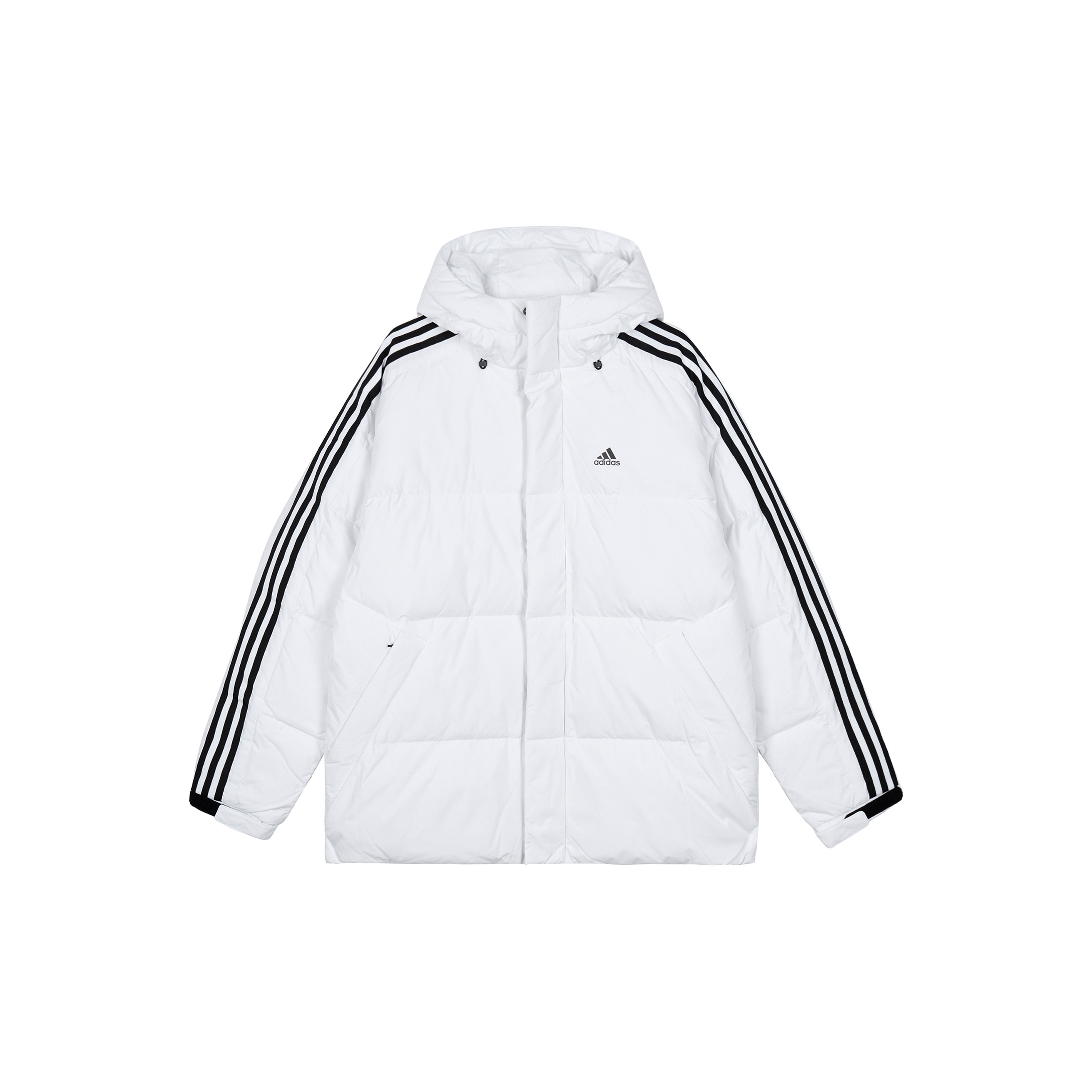 Adidas white down jacket best sale