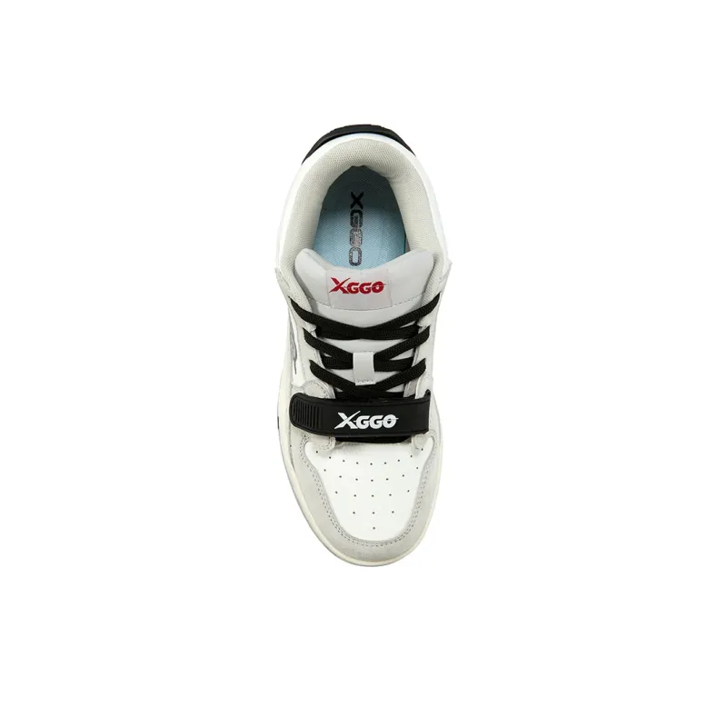 XIANGGUAN XGGO Wear Resistant Slip Resistant Low Top Skateboard Shoes Unisex Gray White-5