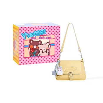 Sound For Life Synthetic Leather Biker Bag Shoulder Bag Small Size Women's Yellow/Silver