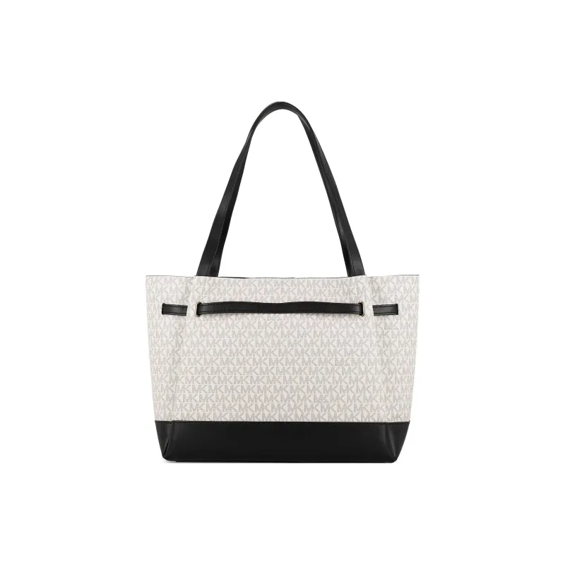 MICHAEL KORS Artificial Leather Tote Bag, Shopping Bag, Shoulder Bag, Handbag Tubas Women's Vanilla White/Black-2