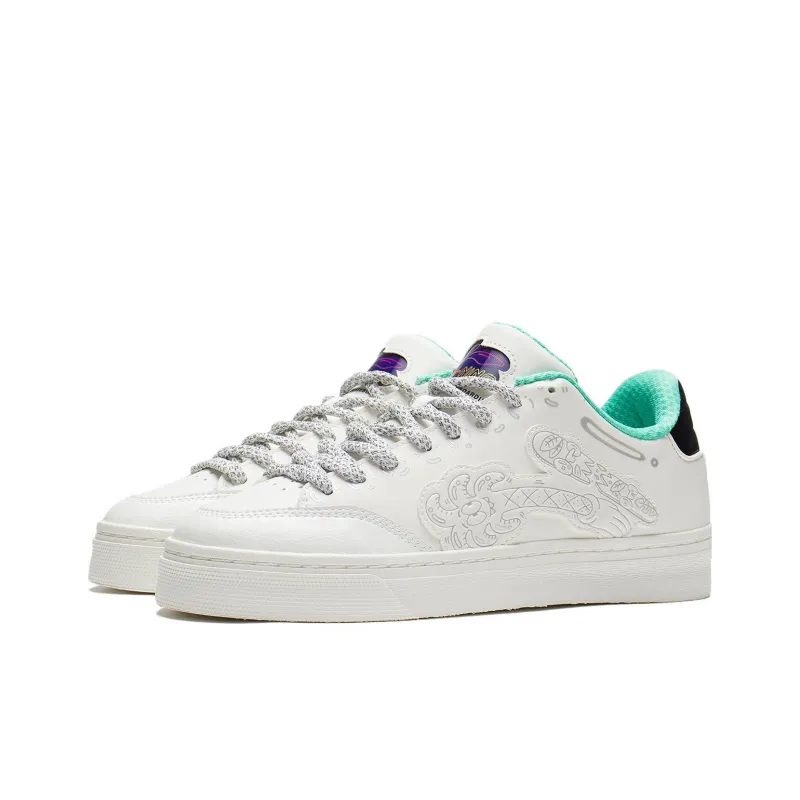 Steven Harrington X LiNing Skateboard Shoes Men Low Top Snow White-2