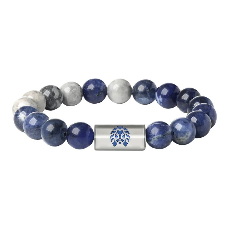 Rastaclat Tiger's Eye Stone Small Lion Chinese Style Jade Bracelet Unisex-2