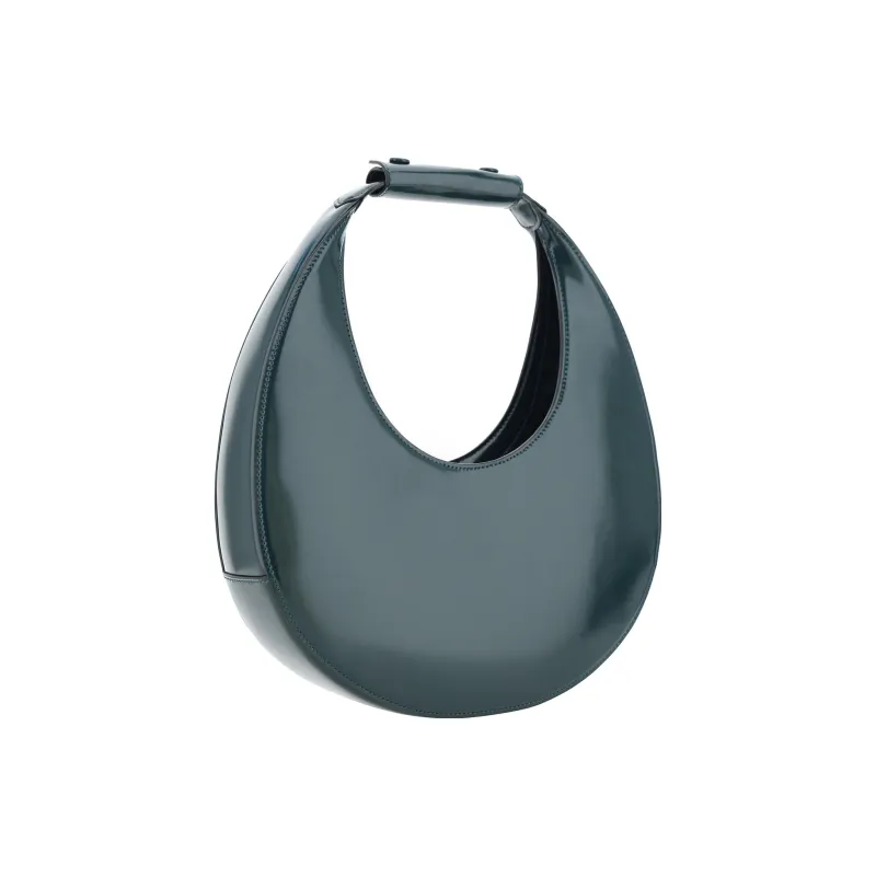 Staud Cow Leather Crescent Bag Handbag Shoulder Bag Women's Green-1
