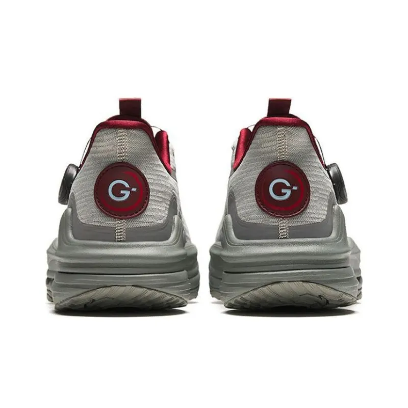Anta Champion Series Durable Breathable Low-Top Running Shoes Men's Gray Red-4