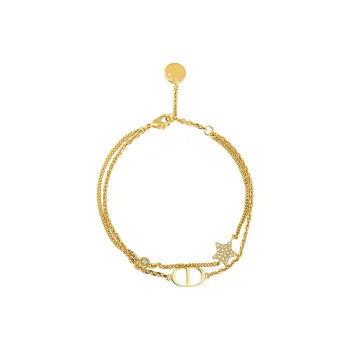 DIOR Crystal, Metal Bracelets Women's Gold