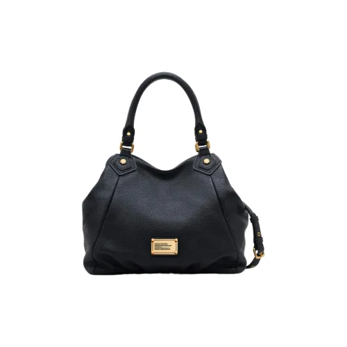 MARC JACOBS Litchi Leather Shoulder Bag Crossbody Bag Handbag Women's Black