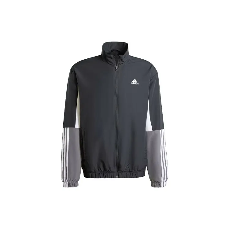 Adidas COLORBLOCK Sportswear Colorblock 3 Stripes Tracksuit Casual Sportswear Men's Black-1
