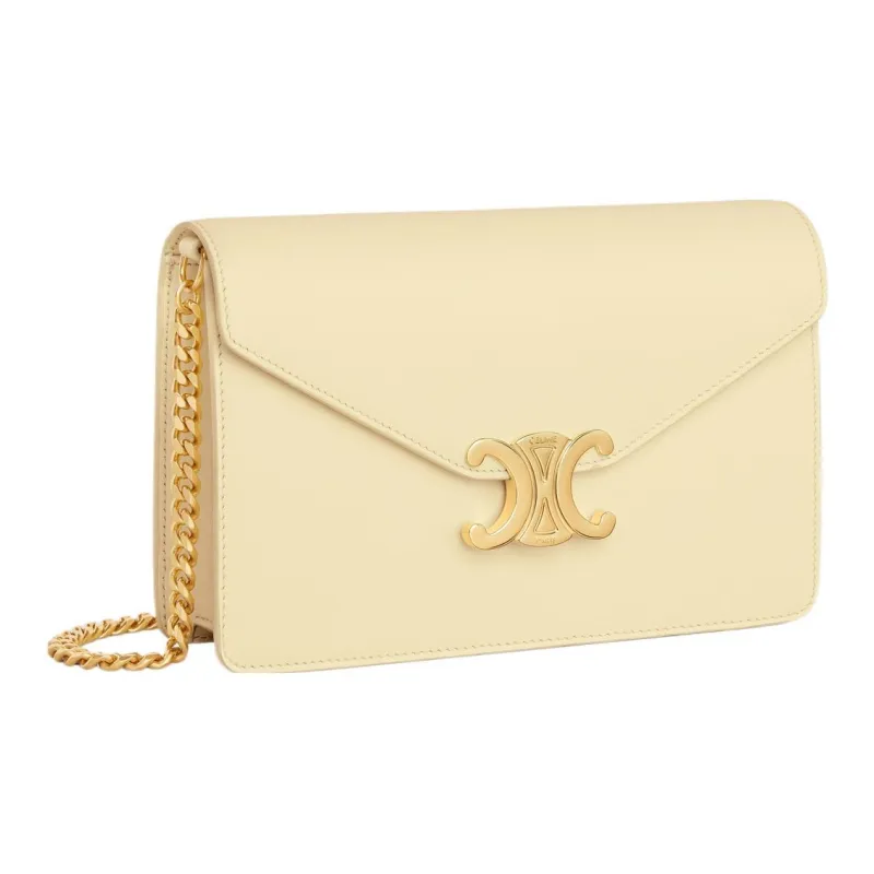 CELINE Cow Leather Wallet Regular Women's Sunshine Yellow-1