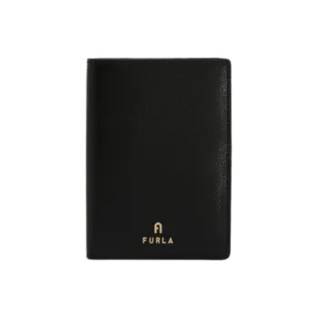 Furla Textured Leather Passport Clip Women's Black