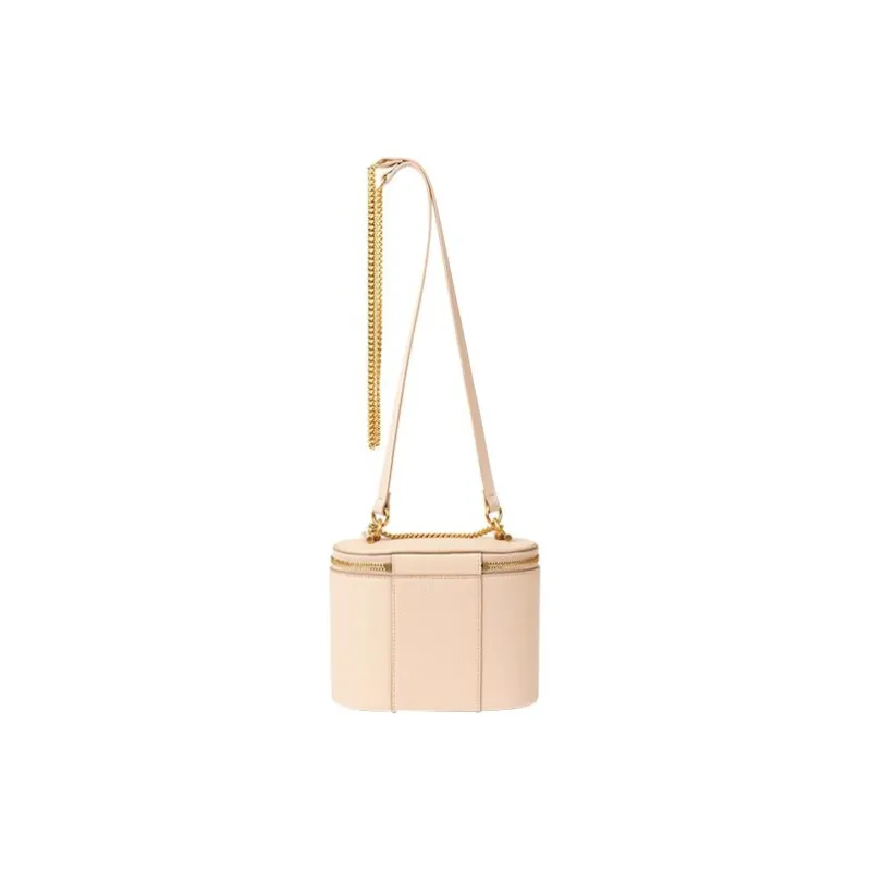 Chloe Marcie Calfskin One Shoulder Crossbody Makeup Bag Mini Women's Gray Pink-1