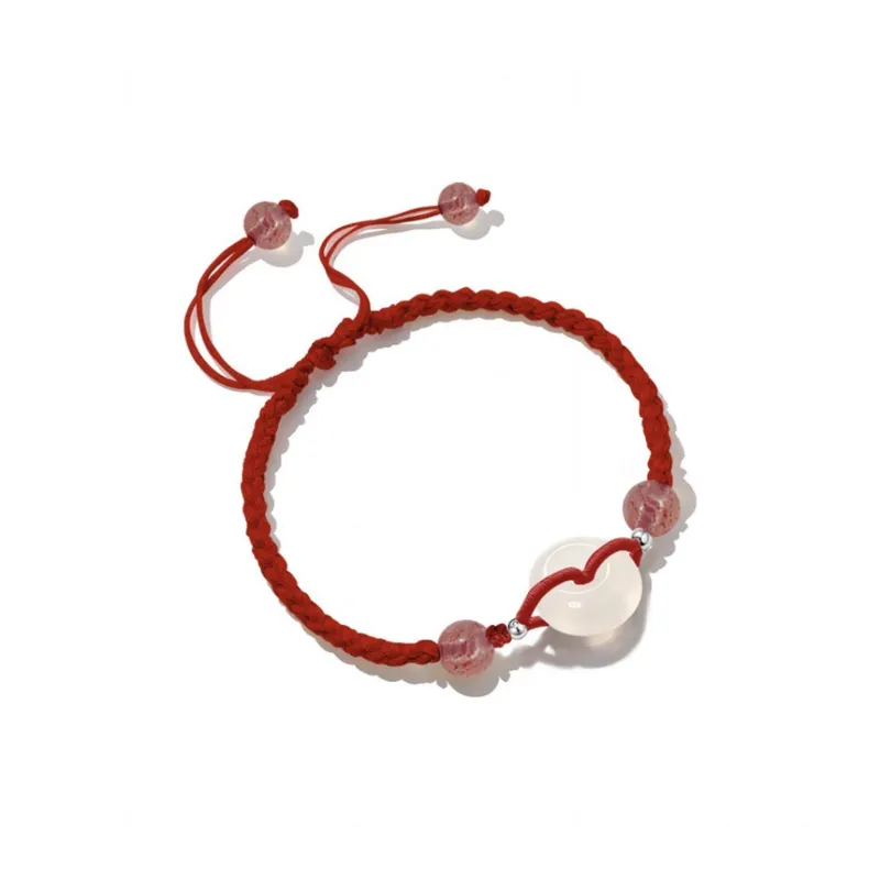 MIDNIGHT MOMENT Chalcedony Jade Bracelet/Anklet Unisex-0