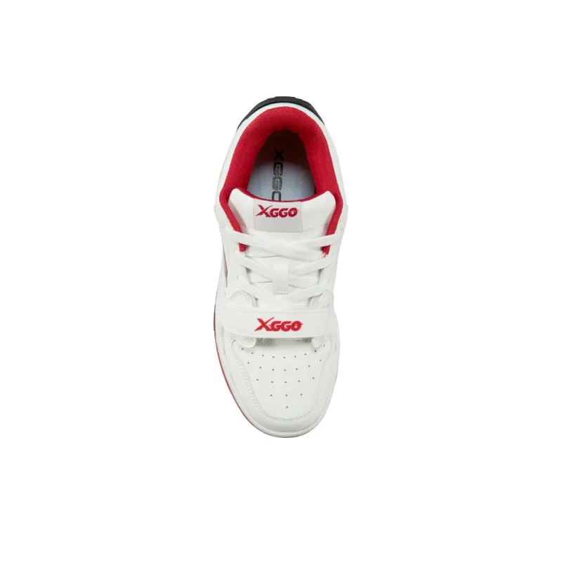 XIANGGUAN XGGO Wear Resistant Slip Resistant Low Top Skateboard Shoes Unisex Red White-5