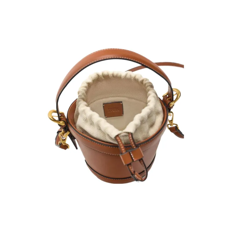 ZARA Polyurethane Bucket Bags One Shoulder Handbag Crossbody Bag Small Size Women's Yellow-5
