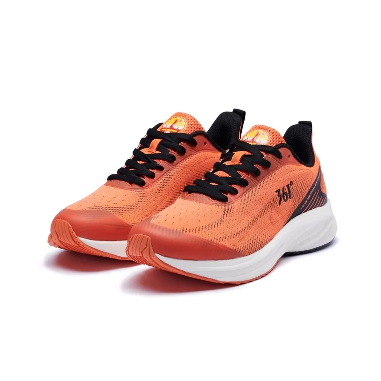 361° QU!KFOAM Cushioning Anti-Slip And Wear-Resistant Low-Top Running Shoes Men's Vermilion Orange-2