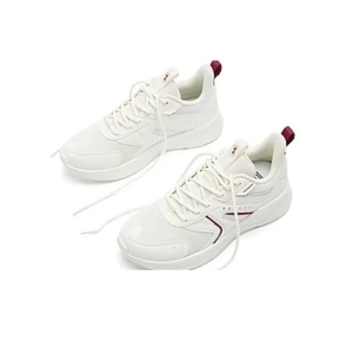 QIAODAN Shock Absorbers Low Top Casual Shoes Women's White Red-3