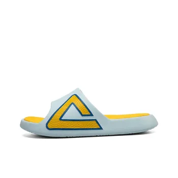 PEAK Tai Ji1.0 Slip Resistant Slide Slippers Men's Sky Blue Bright Yellow