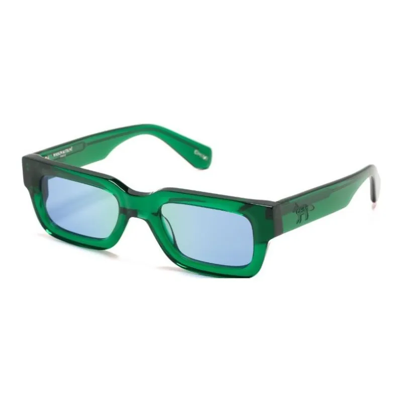 Maison Kitsune Acetate Rectangular Sunglasses Men's Green-0
