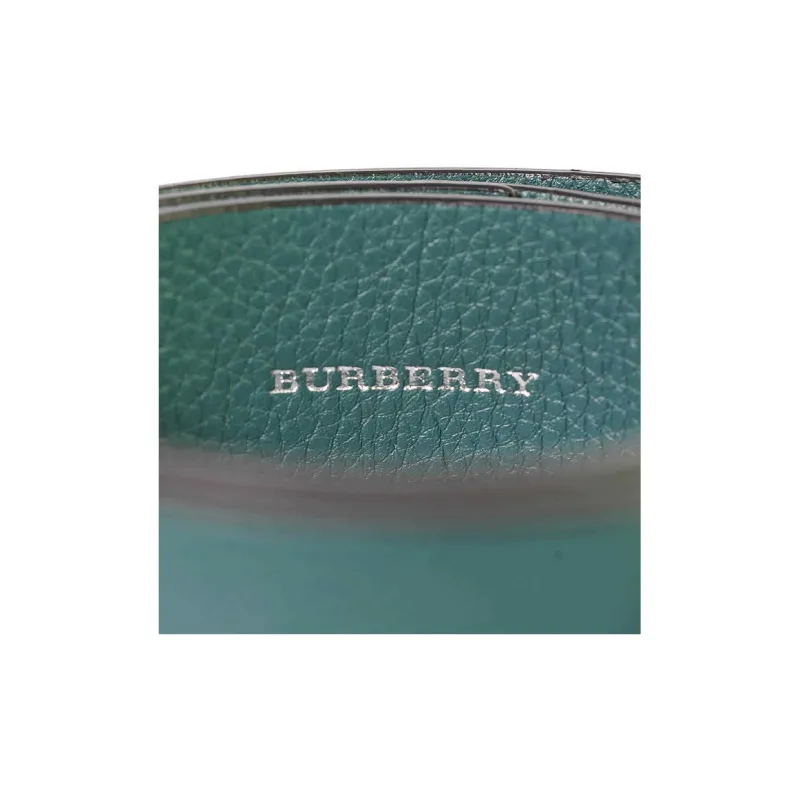Burberry Grained Leather Bag Straps Small Size Women's Sea Green-2