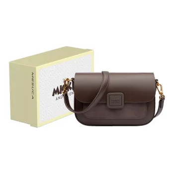 MESUCA ×Disney/Disney Minnie Collaboration PU Crossbody Bag Shoulder Bag Small Size Women's Dark Coffee