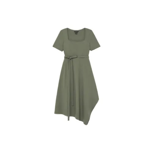 CLUB MONACO Short-Sleeved Dresses Women's Olive Green C225U