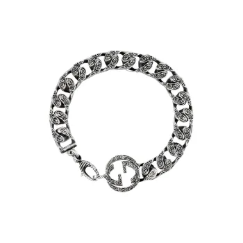 GUCCI 925 Sterling Silver Bracelets Men's Silver