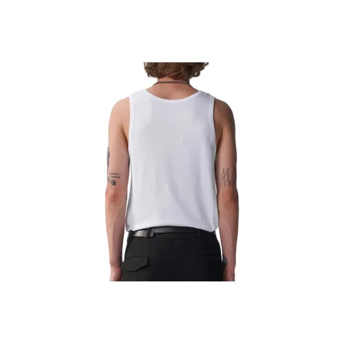 Ann Demeulemeester Tank Tops Men Gray White