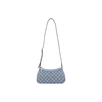 GUCCI PALACE Collaboration Canvas With Leather Portable Crossbody Bag Shoulder Bag Women's Blue