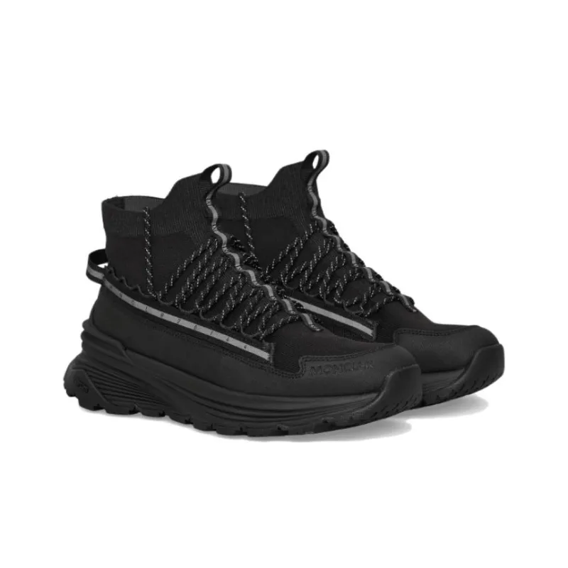Moncler High Top Casual Shoes Men's Black-3