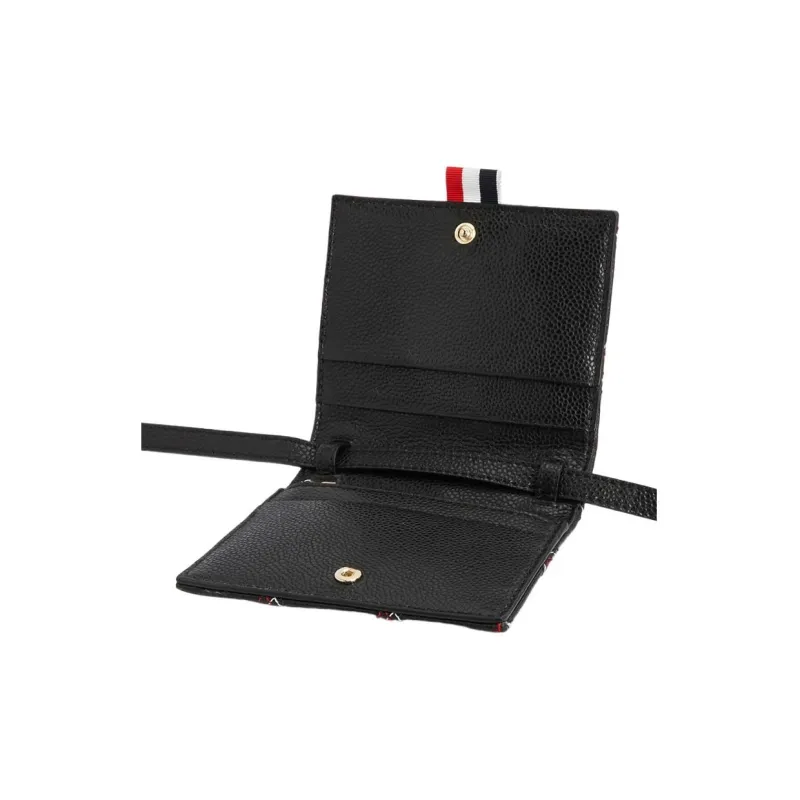 THOM BROWNE· Leather Shoulder Bag, Crossbody Bag, Wallet Men's Black-4