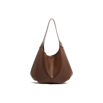 MICOCAH Eco-Friendly PU Tote Bag Shoulder Bag Large Size Women's Coffee Brown/Truffle Black