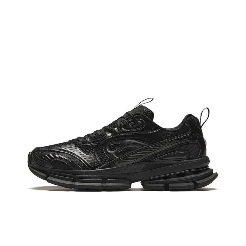 Anta Abrasion-Resistant Low-Top Running Shoes Men's Black-0