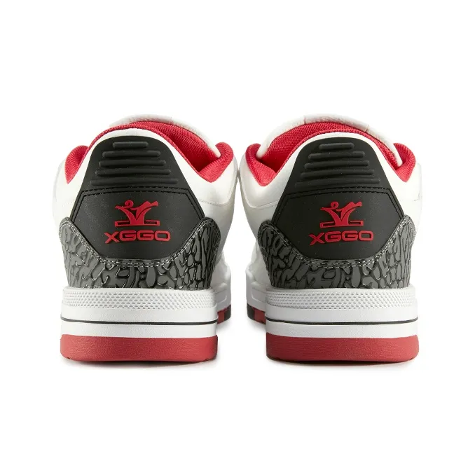 XIANGGUAN XGGO Wear Resistant Slip Resistant Low Top Skateboard Shoes Unisex Red White-3