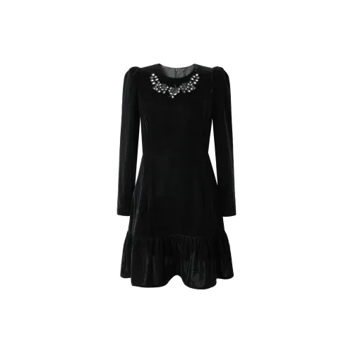 JZ Juzui Long Sleeved Dresses Women's Black
