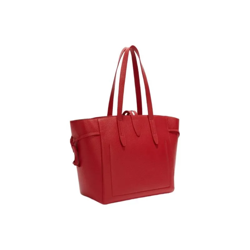 Furla Net Collection Grained Leather Tote Bag Shopping Bag Shoulder Bag Handbag Regular Women's Venetian Red-1