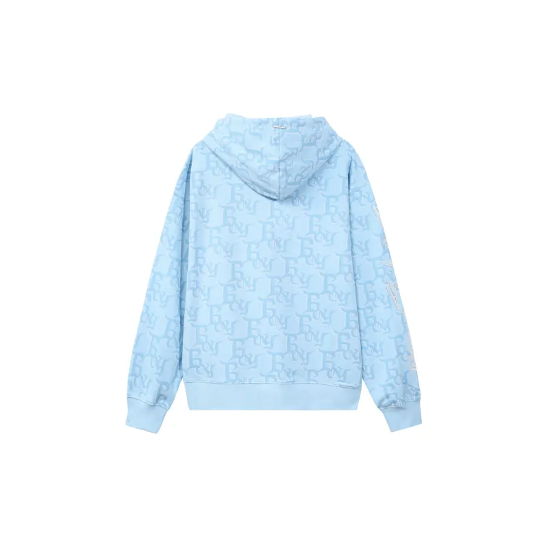 Boy London FW22 Mens Logo Print Hooded Pullover Sweatshirt Blue-1