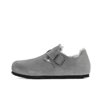 Birkenstock London Shearling Suede Leather 'Whale Grey'