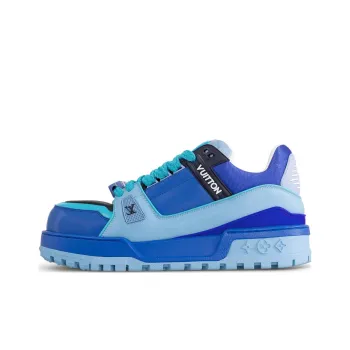 LOUIS VUITTON Trainer Maxi Low Top Skateboard Shoes Men's Blue