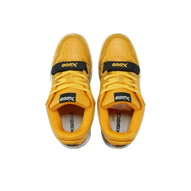 XIANGGUAN XGGO Wear Resistant Slip Resistant Low Top Skateboard Shoes Unisex Yellow-4