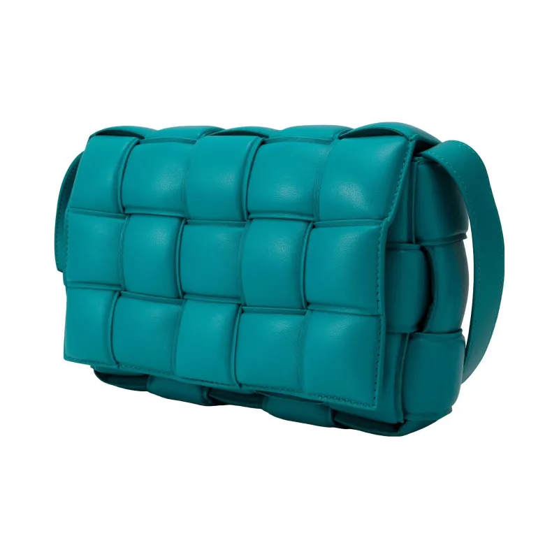 Bottega Veneta Padded Cassette Sheepskin Pillow Bag Crossbody Bag Shoulder Bag Women's Sparkling Blue-1