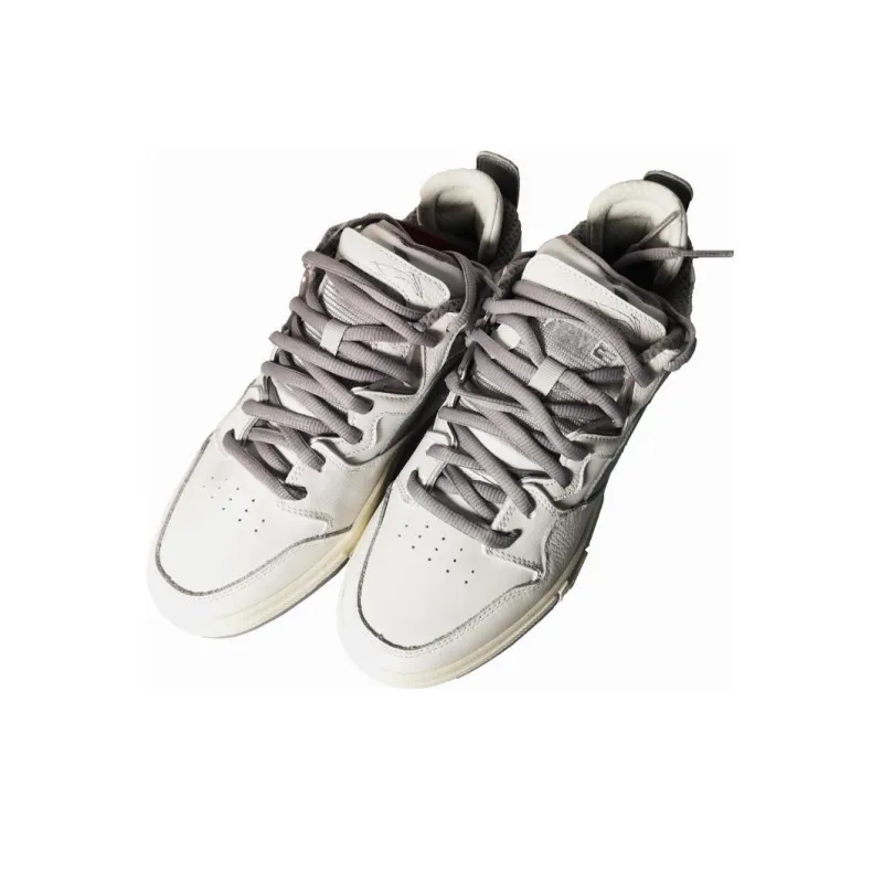 LiNing Wave Pro Low Top Skateboard Shoes Men's White Gray-2