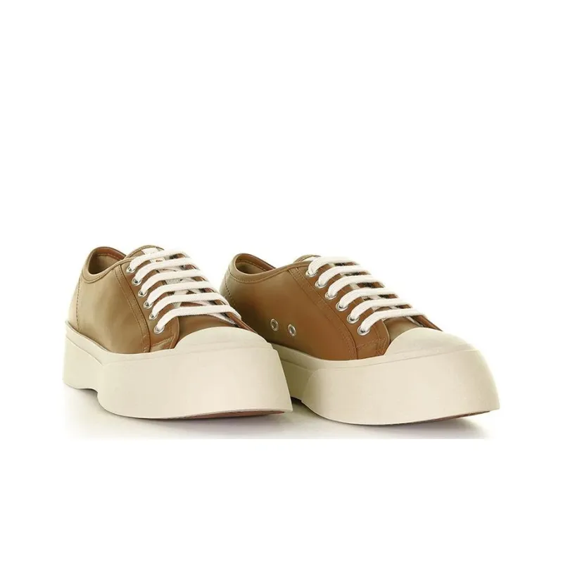 MARNI Breathable Low Top Skateboard Shoes Women's Light Brown-2
