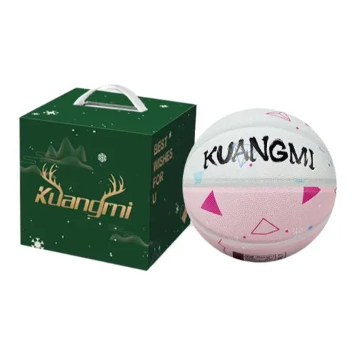 Kuangmi Microfiber Leather Basketball Pink White Size 7 Ball Training Unisex