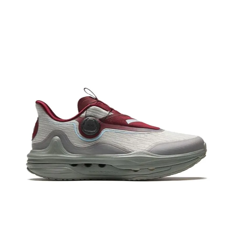 Anta Champion Series Durable Breathable Low-Top Running Shoes Men's Gray Red-1
