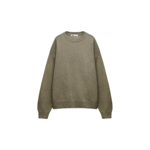 ZARA Cashmere Sweaters Women's Light Green