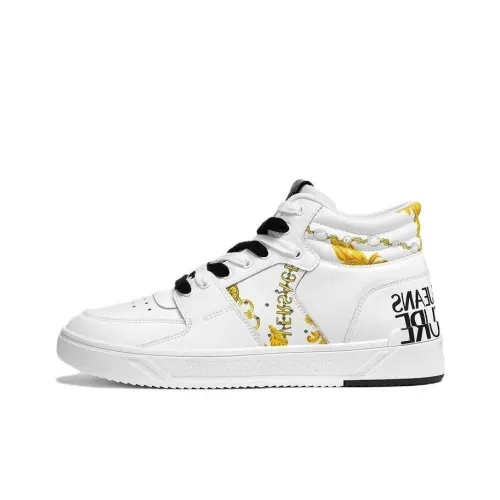 VERSACE JEANS Couture Starlight Logo pulsar Top Skateboard Shoes Men's White
